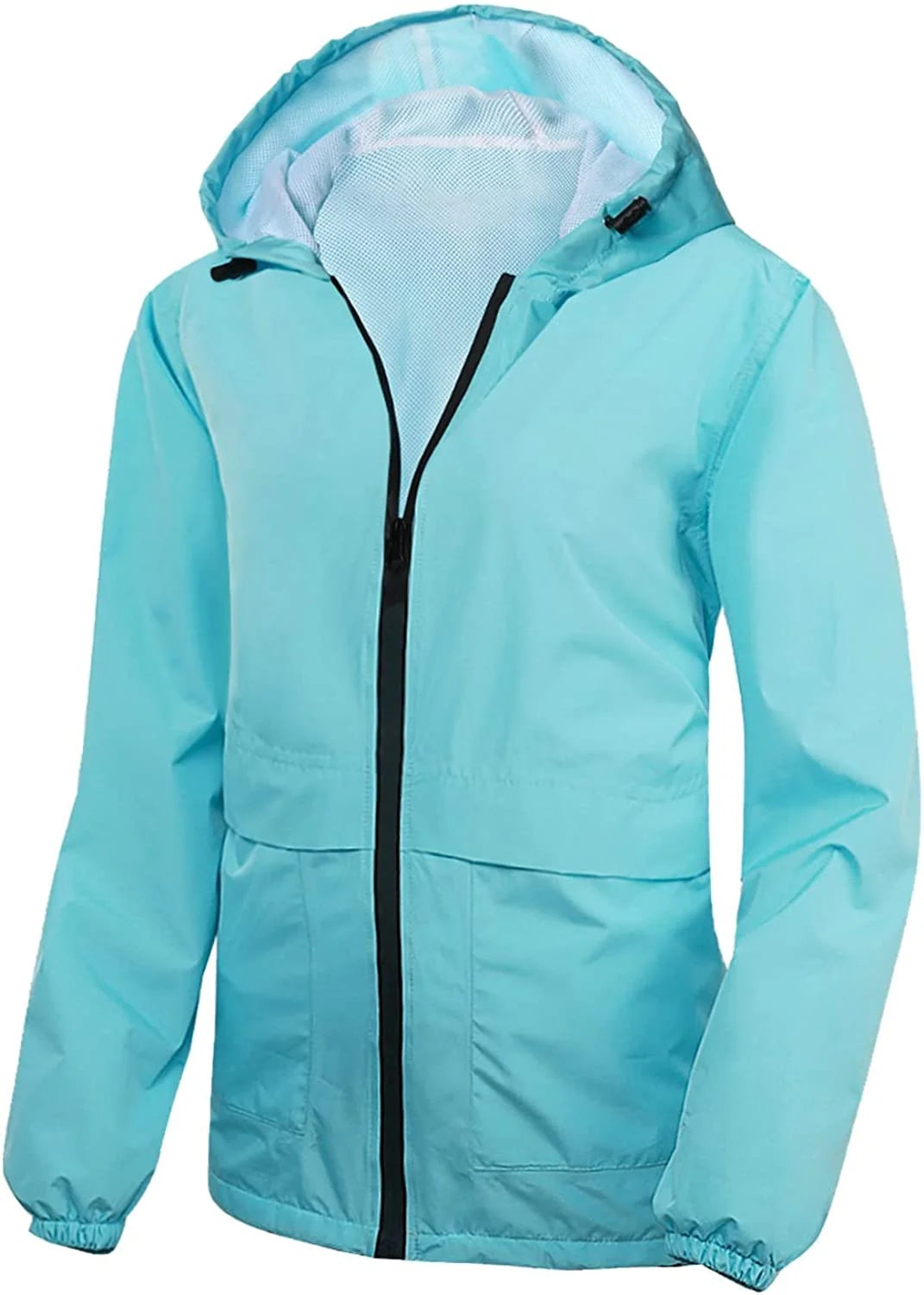 Rain Jacket Women Waterproof Raincoat Packable Hooded Windbreaker