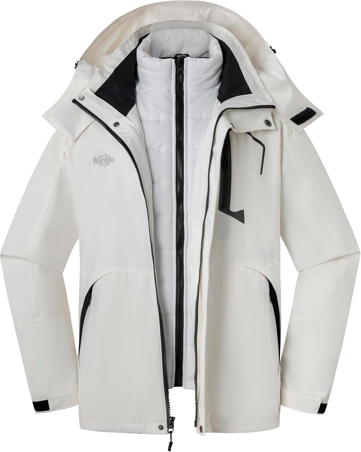Men'S Waterproof 3-In-1 Ski Jacket Warm Winter Snow Coat Windproof Rain Jackets Snowboarding Jackets