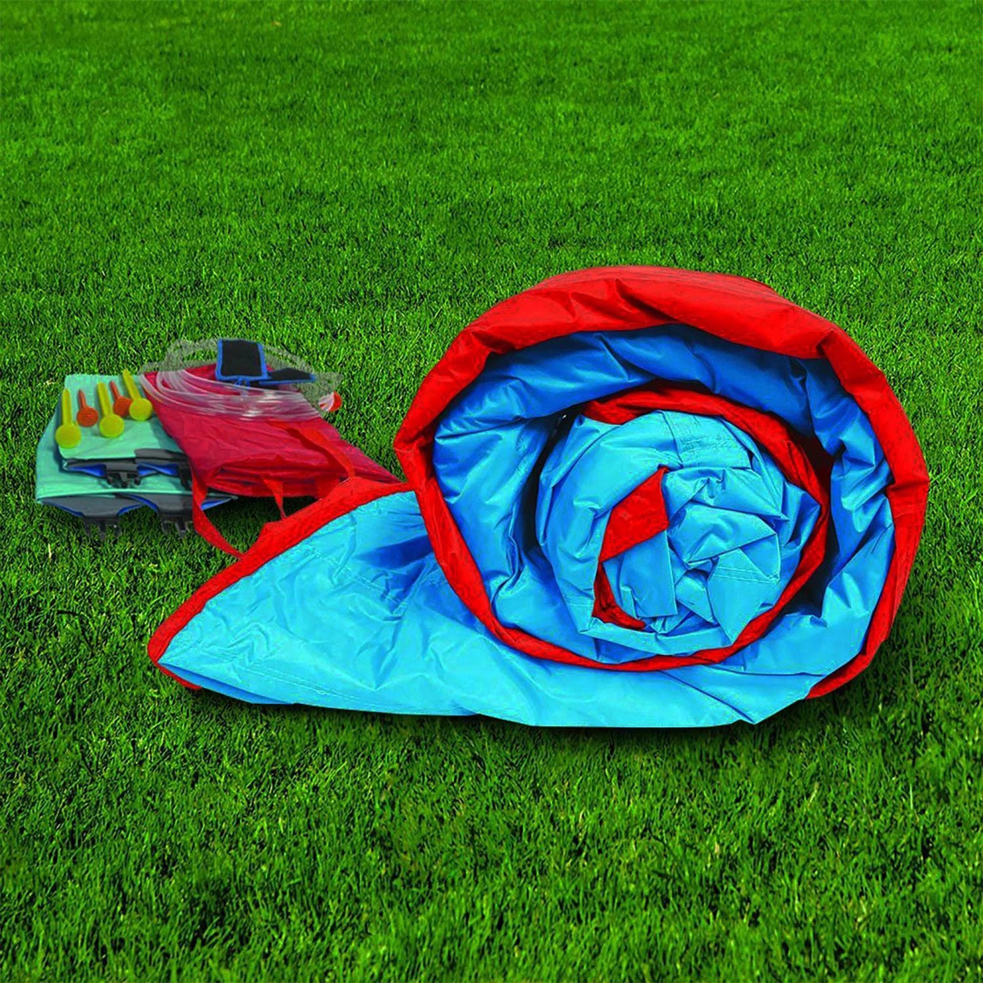 Slide N Soak Inflatable Outdoor Kids Splash Pool Water Park, Ages 5+