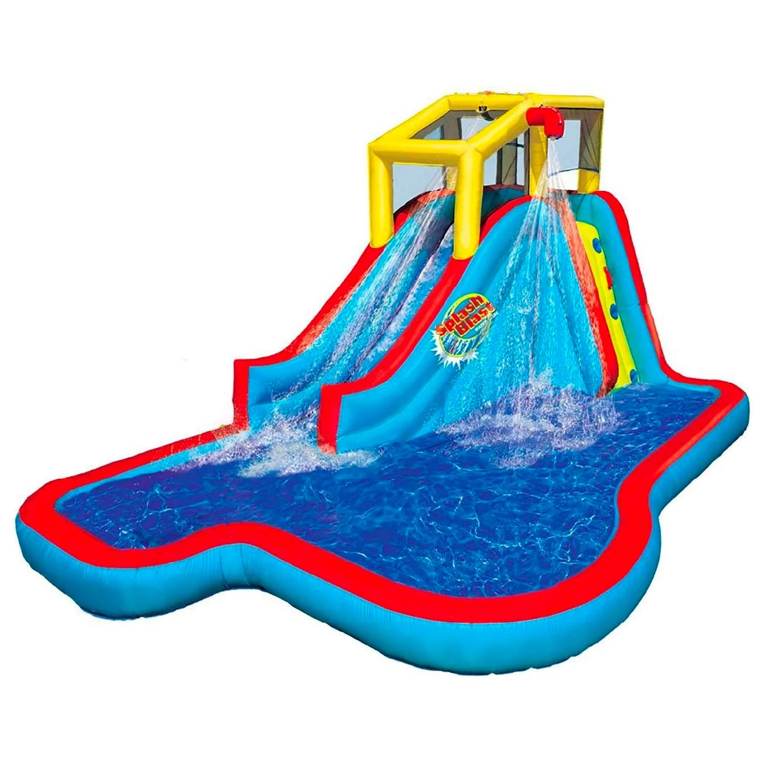Slide N Soak Inflatable Outdoor Kids Splash Pool Water Park, Ages 5+