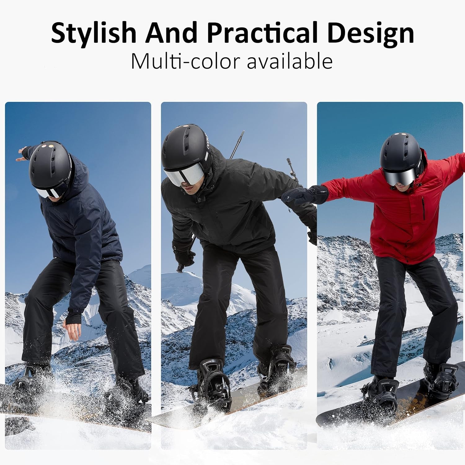 Men'S Waterproof Ski Snow Jacket Fleece Lined Warm Winter Rain Jacket with Hood Fully Taped Seams