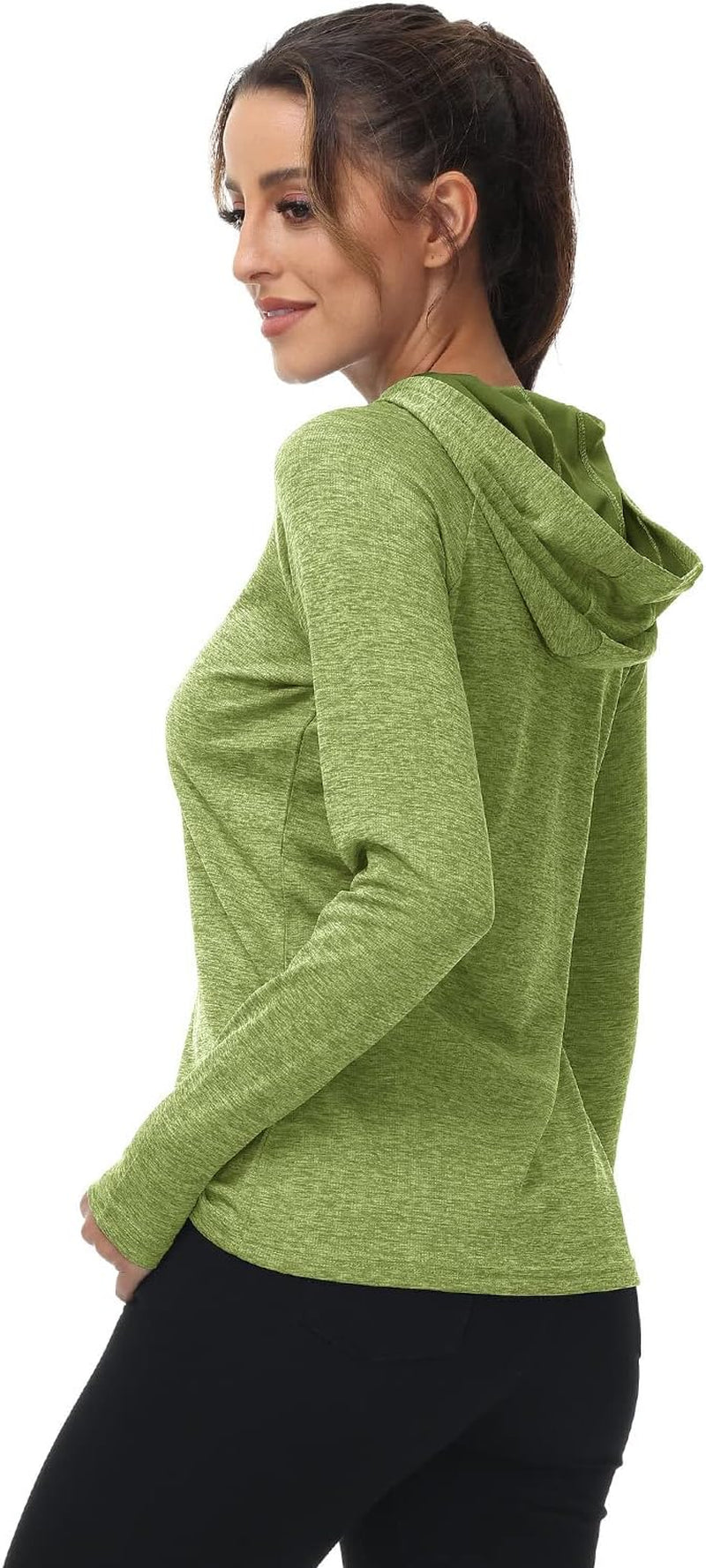 Women'S UPF 50+ Sun Protection Hoodie Shirt Long Sleeve Lightweight Quick Dry Running Fishing Hiking Shirt