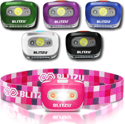 , Hands-Free Headlamp, Long Range, Non-Slip Grip, High Power, Impact Resistant, Adjustable Light Modes, Battery Powered, Pink