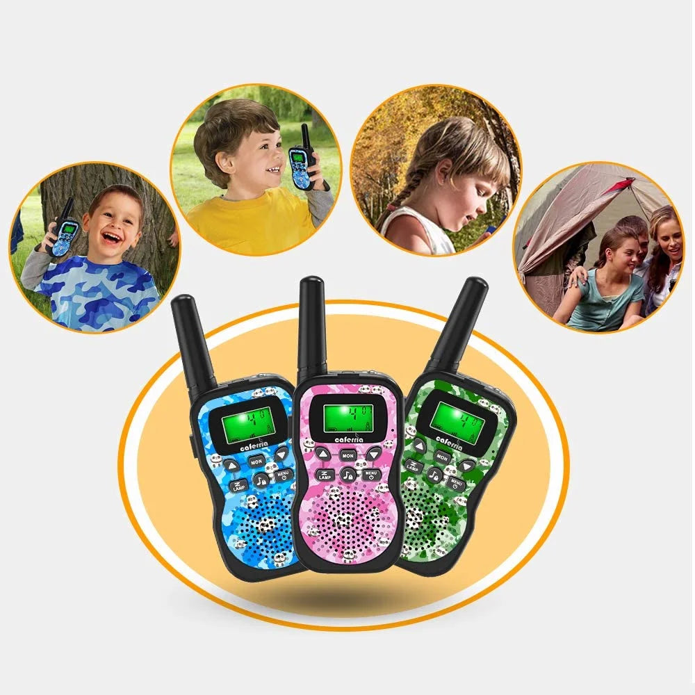 Walkie Talkies for Kids, 3 Pack Kids Walkie Talkies with 2 Way Radio, 3 KM Long Range, Toy for Boy Girl 3-15 Years Old