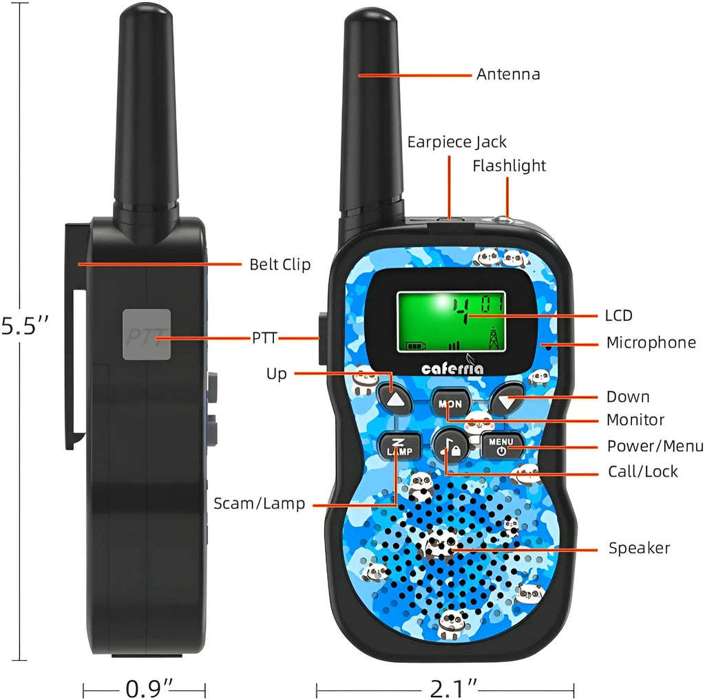 Walkie Talkies for Kids, 3 Pack Kids Walkie Talkies with 2 Way Radio, 3 KM Long Range, Toy for Boy Girl 3-15 Years Old