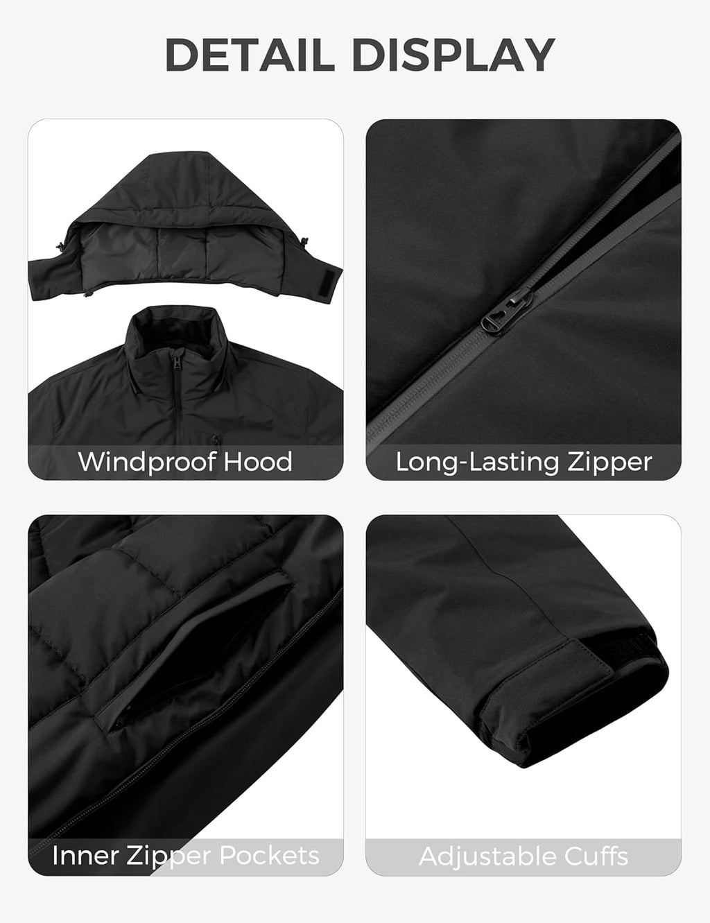 Men'S Mountain Waterproof Ski Jacket Windproof Rain Jacket Winter Warm Snow Coat