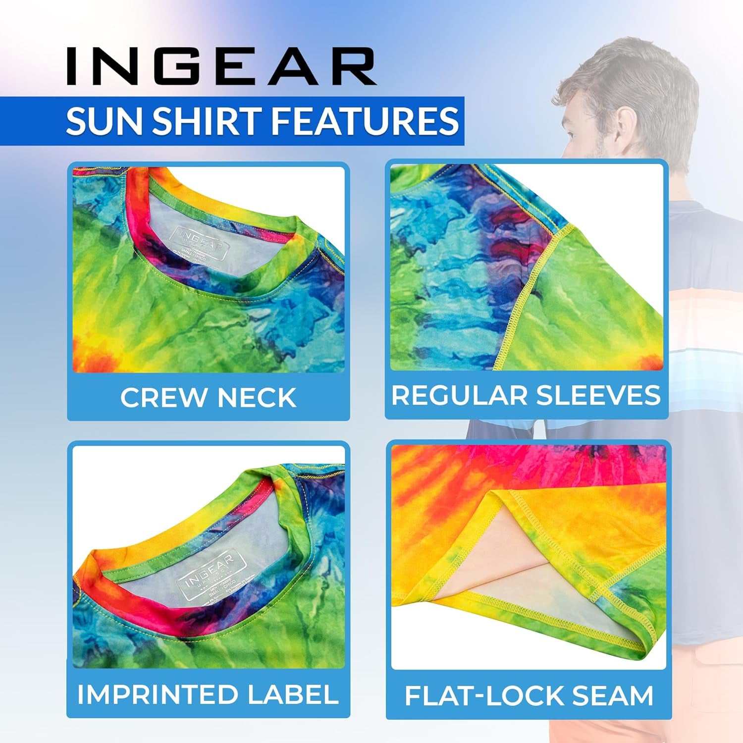 Men'S UPF 50+ Long Sleeve Sun Shirt, Quick-Dry UV Protection Rash Guard for Fishing, Hiking, Swimming