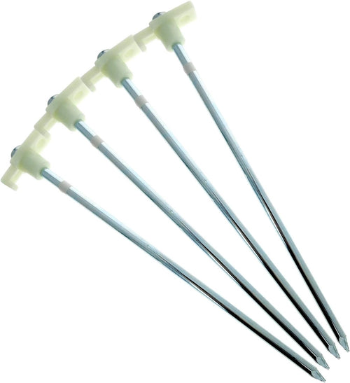 (4 Pack) Glow in the Dark Heavy Duty Steel Camping Gear Anchor Tent Stake Tent Pegs