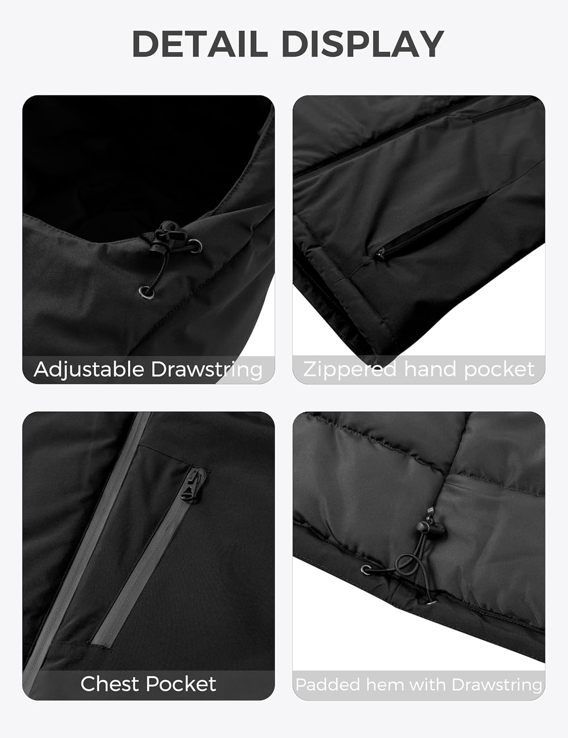 Men'S Mountain Waterproof Ski Jacket Windproof Rain Jacket Winter Warm Snow Coat