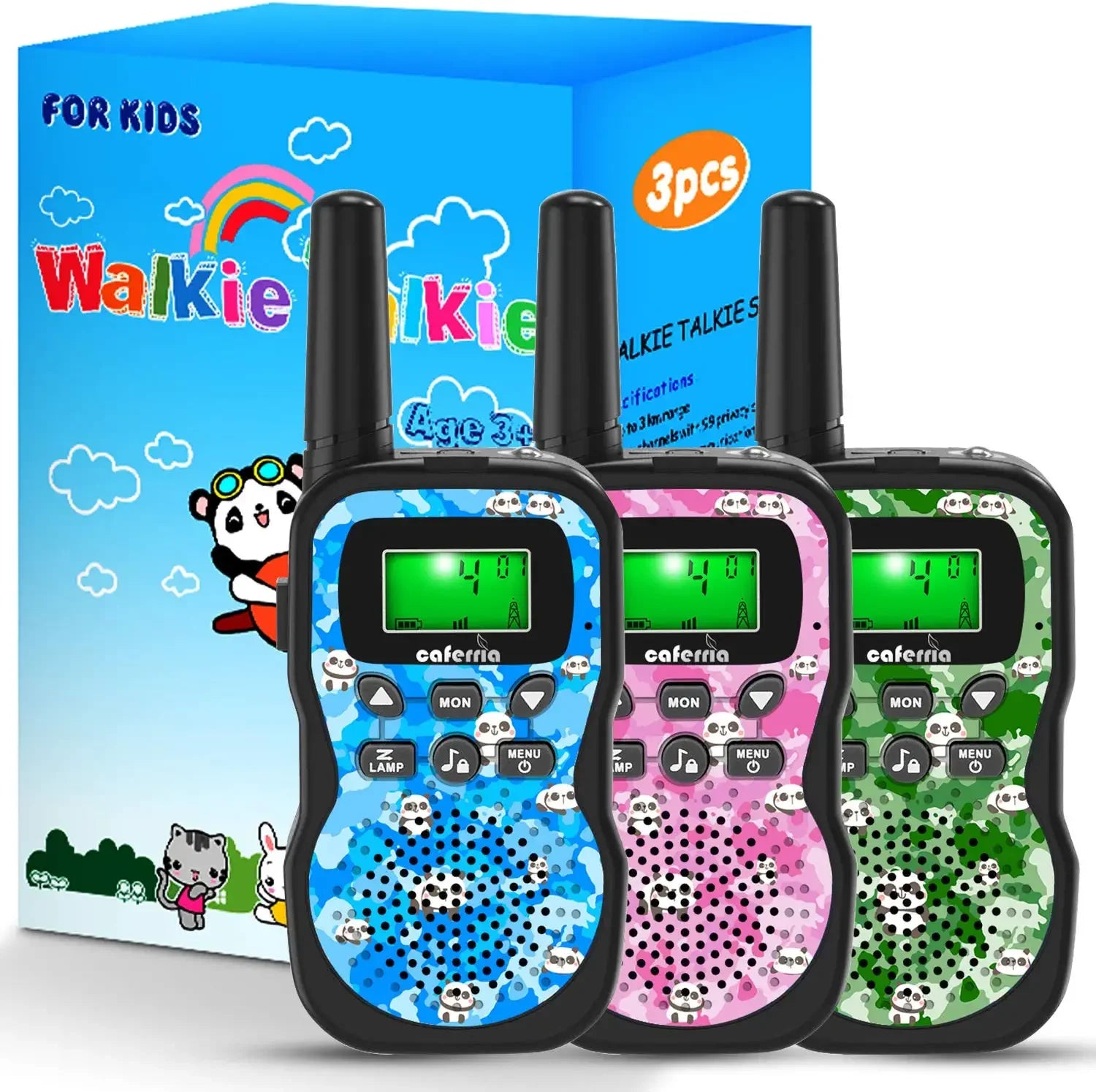 Walkie Talkies for Kids, 3 Pack Kids Walkie Talkies with 2 Way Radio, 3 KM Long Range, Toy for Boy Girl 3-15 Years Old