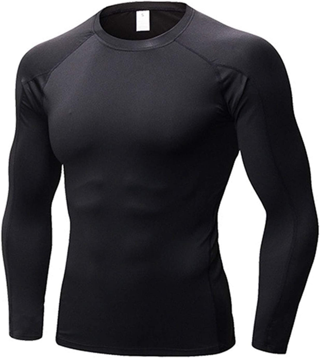 Mens Workout Compression Set Pants and Long Sleeve Shirts Winter Warm Thermal Baselayer Top & Bottom