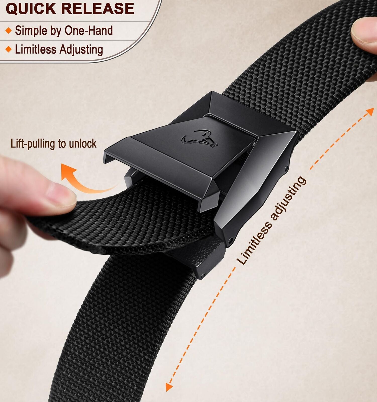 BULLIANT Men Belt 2 Pack,Nylon Web Holster Belt Stretch for Gift Men Outdoor ...