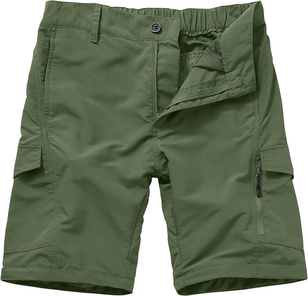 Mens Hiking Pants Quick Dry Lightweight Fishing Convertible Zip off Safari Trousers