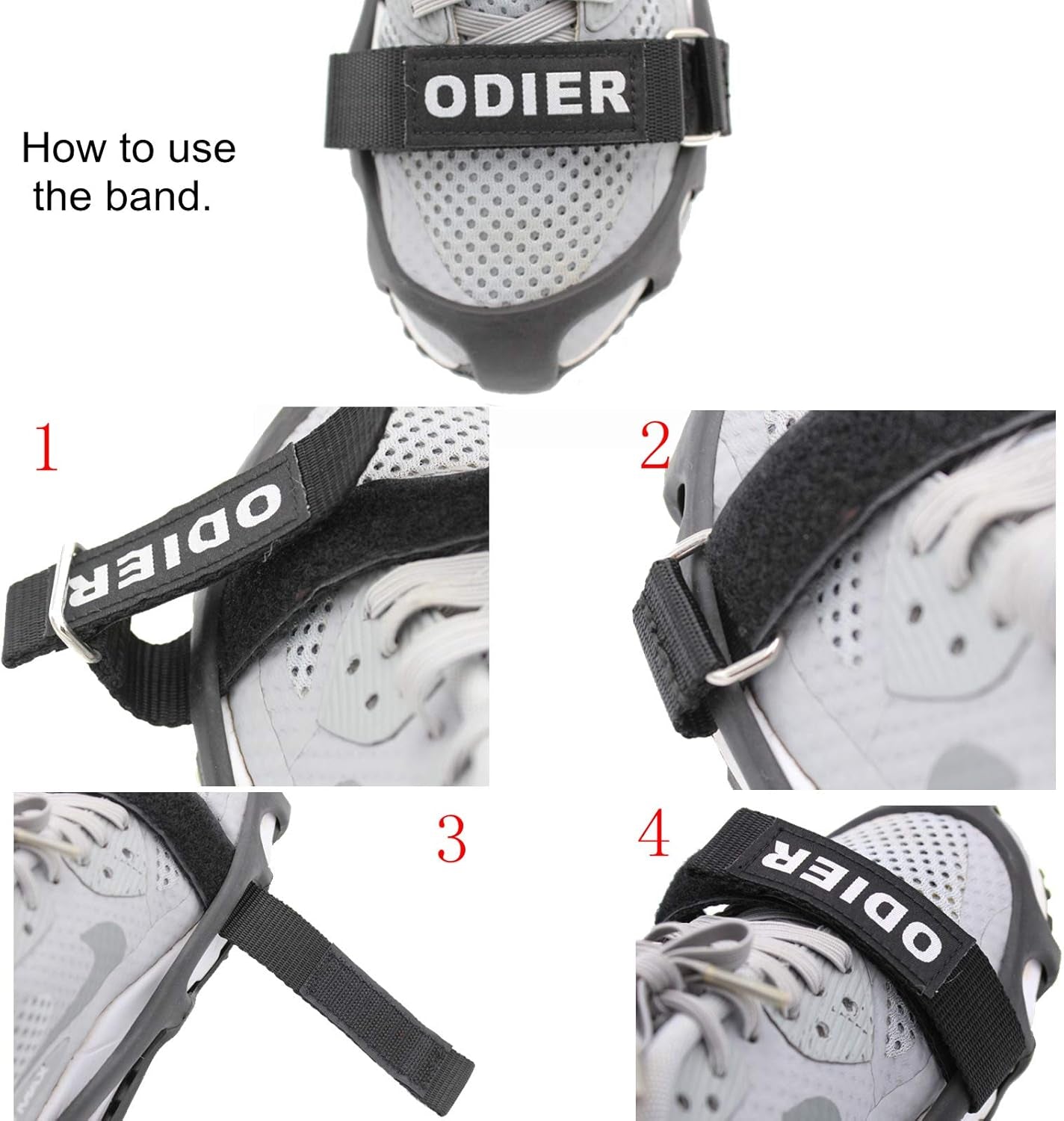 Ice Cleats Grippers for Shoes and Boots 24 Teeth Crampons 10 Teeth Tiny Spikes Ice Cleats for Walk on Ice Snow and Freezing Mud