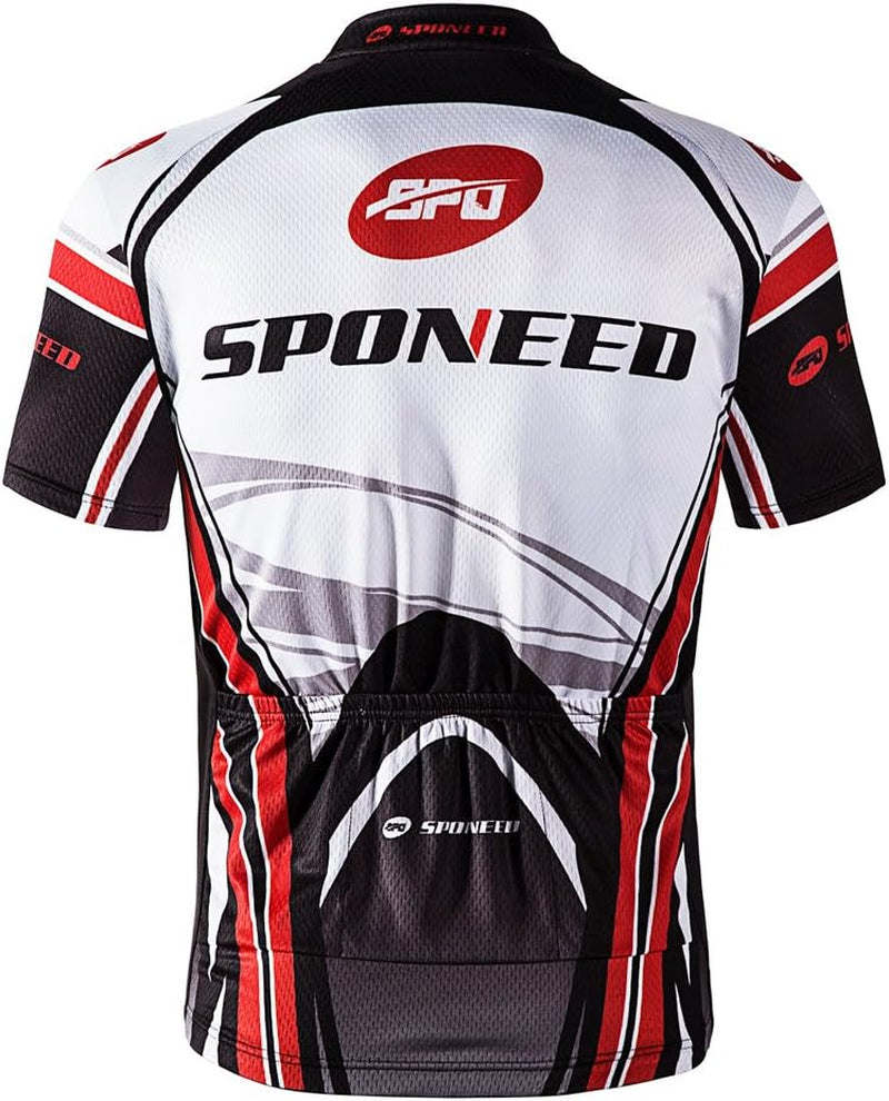 Men'S Cycling Jerseys Tops Biking Shirts Short Sleeve Bike Clothing Full Zipper Bicycle Jacket with Pockets
