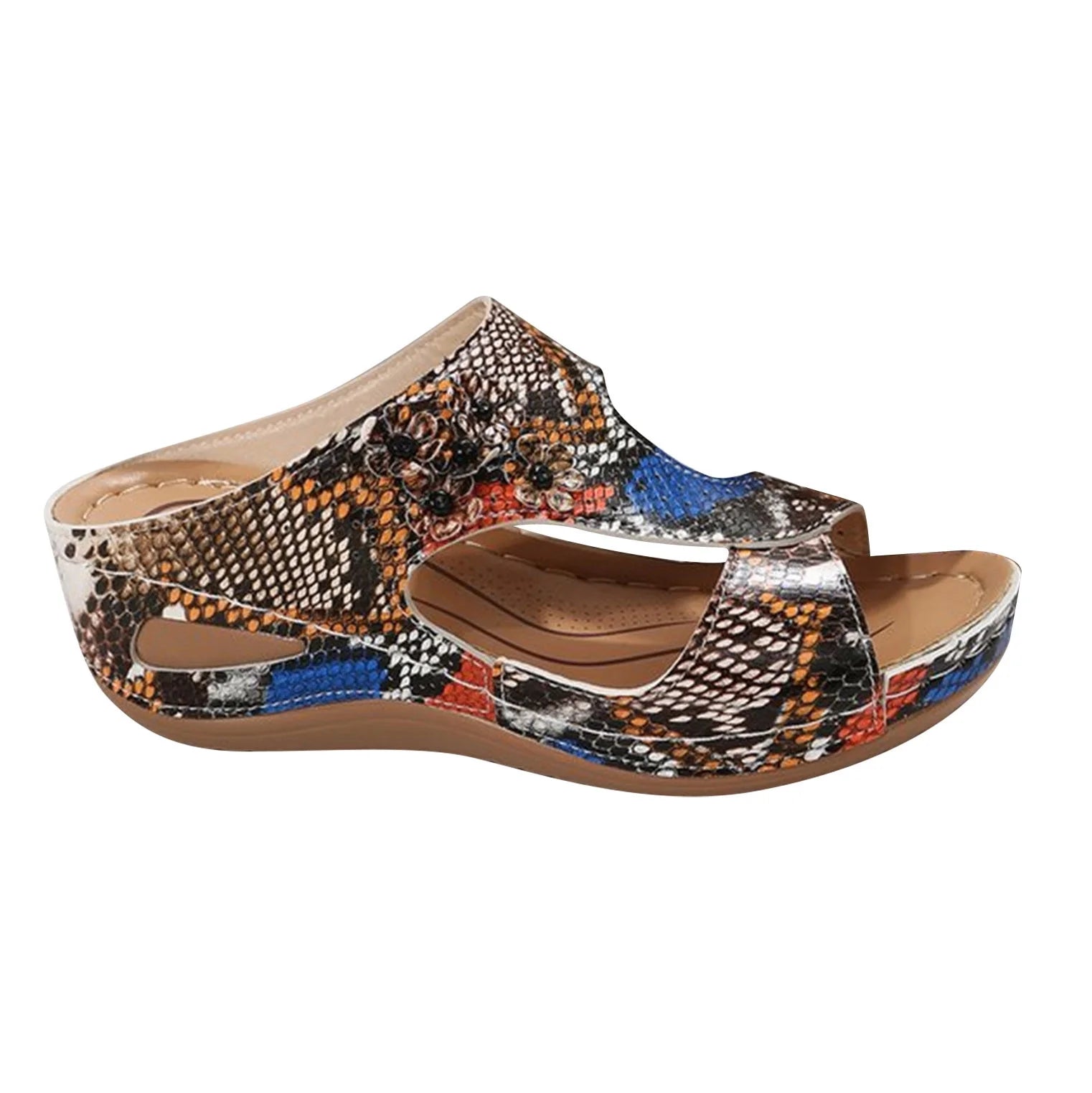 Orthopedic Sandals for Women Beach Slippers with Arch Support Anti- Breathable Open Toe Vintage Wedge Sandals for Women, up to 65% Off!
