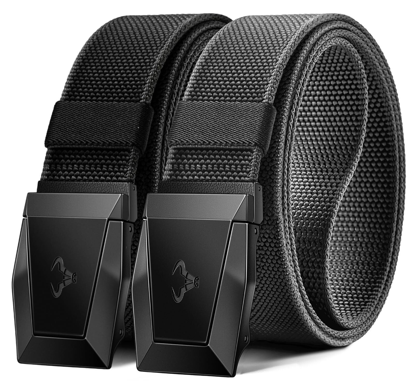 BULLIANT Men Belt 2 Pack,Nylon Web Holster Belt Stretch for Gift Men Outdoor ...