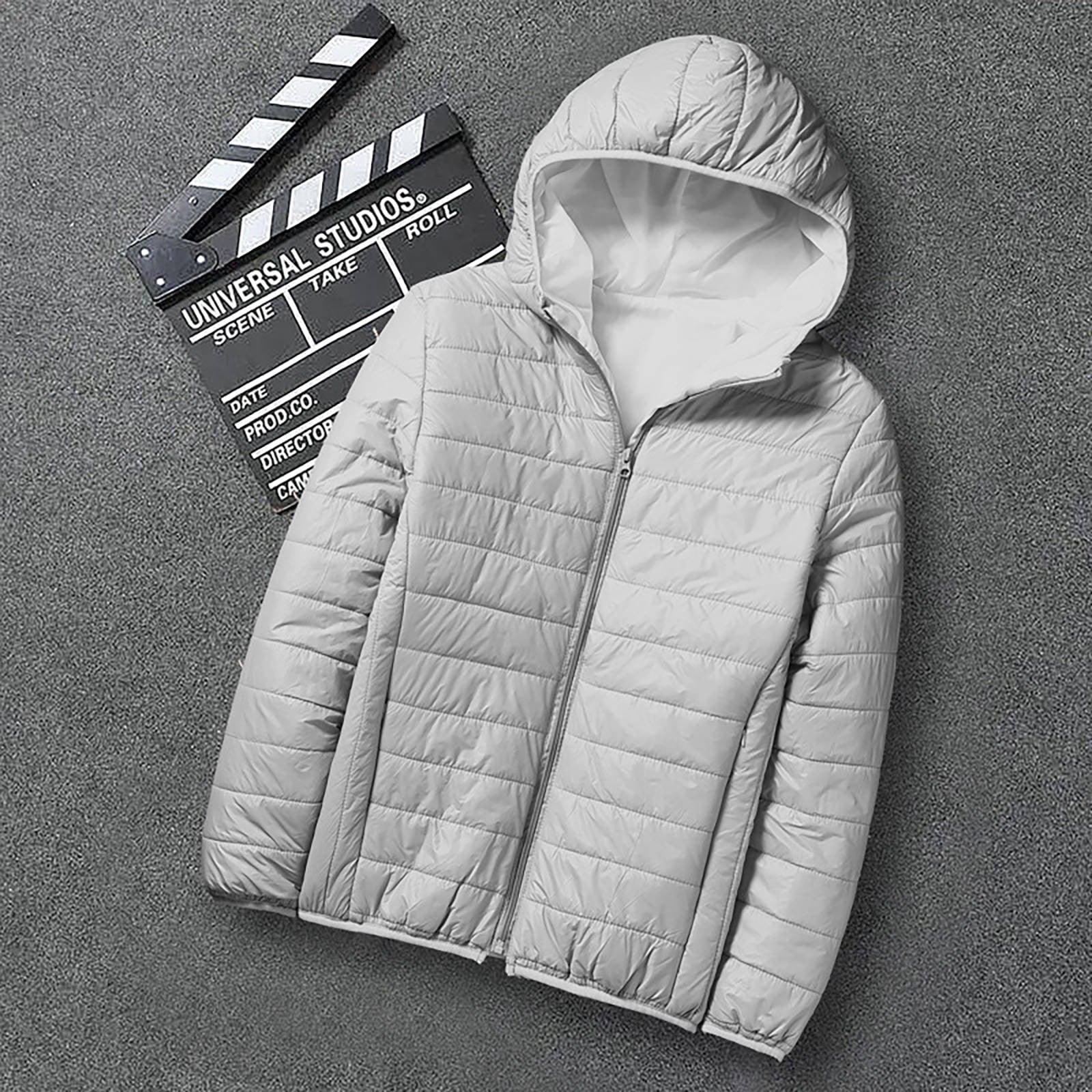 Mens Jackets Winter Men'S Winter Coats Winter Coat Mens Men'S Autumn and Winter Fashion Casual Solid Color Zipper Stand Pocket Hooded down Lightweight Warm (Sth. or Sb) Else Waterproof Jacket