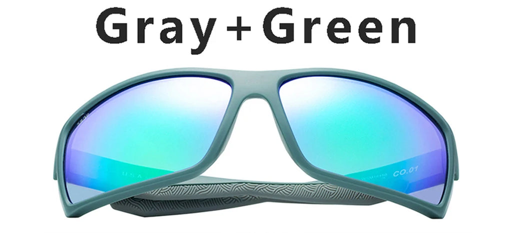 New Square Sunglasses for Men Outdoor Windproof Cycling Glasses Reefton Polarized Eyeglasses Men Oculos UV400