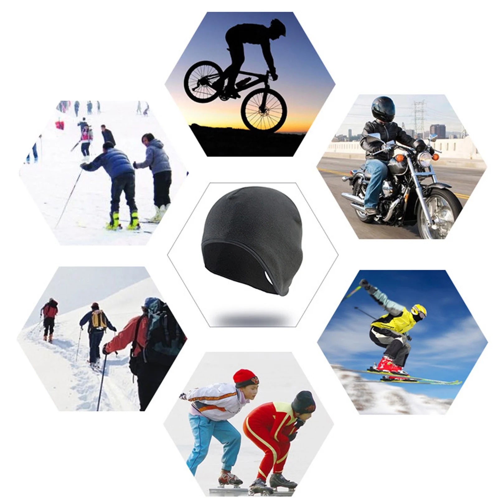 Winter Blue Baseball Cap Thermal Skull Cycling Running Beanie Hats under Windproof Cycle Cover Ears for Adults Men and Women Outdoor Sports Riding Skiing Climbing Polyester