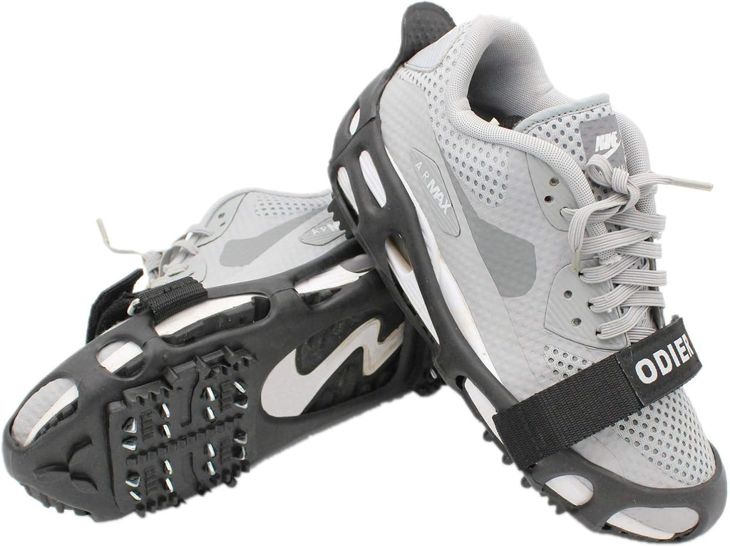 Ice Cleats Grippers for Shoes and Boots 24 Teeth Crampons 10 Teeth Tiny Spikes Ice Cleats for Walk on Ice Snow and Freezing Mud
