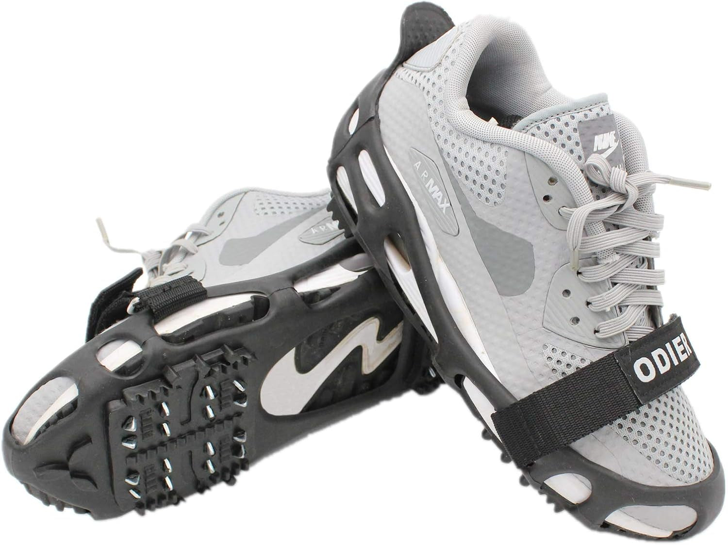 Ice Cleats Grippers for Shoes and Boots 24 Teeth Crampons 10 Teeth Tiny Spikes Ice Cleats for Walk on Ice Snow and Freezing Mud