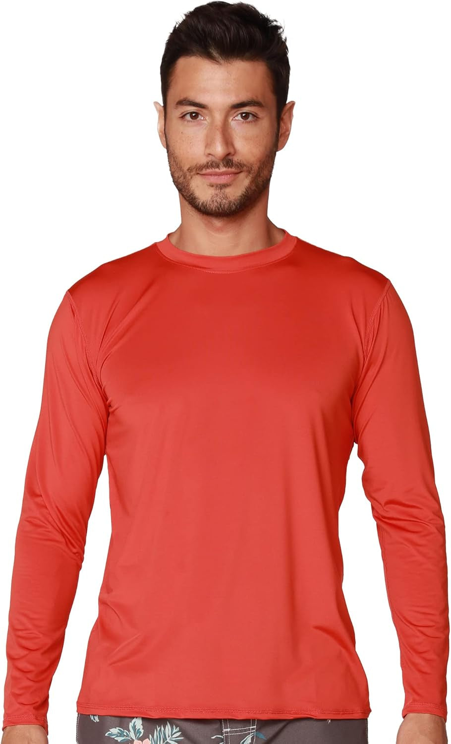 Men'S UPF 50+ Long Sleeve Sun Shirt, Quick-Dry UV Protection Rash Guard for Fishing, Hiking, Swimming