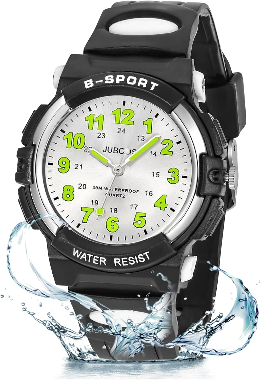 Kids Analog Watch, Childrens Waterproof Quartz Watch for 5-14 Years Old Boys Girls Time Teaching Sports Outdoor Wirstwatch