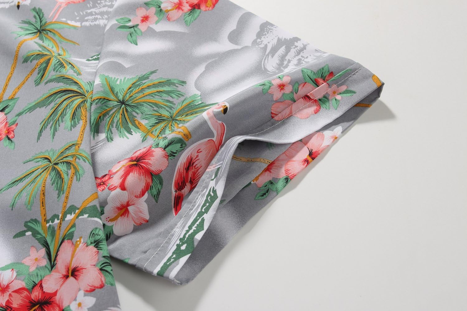 Pack Hawaiian Shirt for Men Flamingo Short Sleeve Casual Button down Shirts Summer Beach Shirt