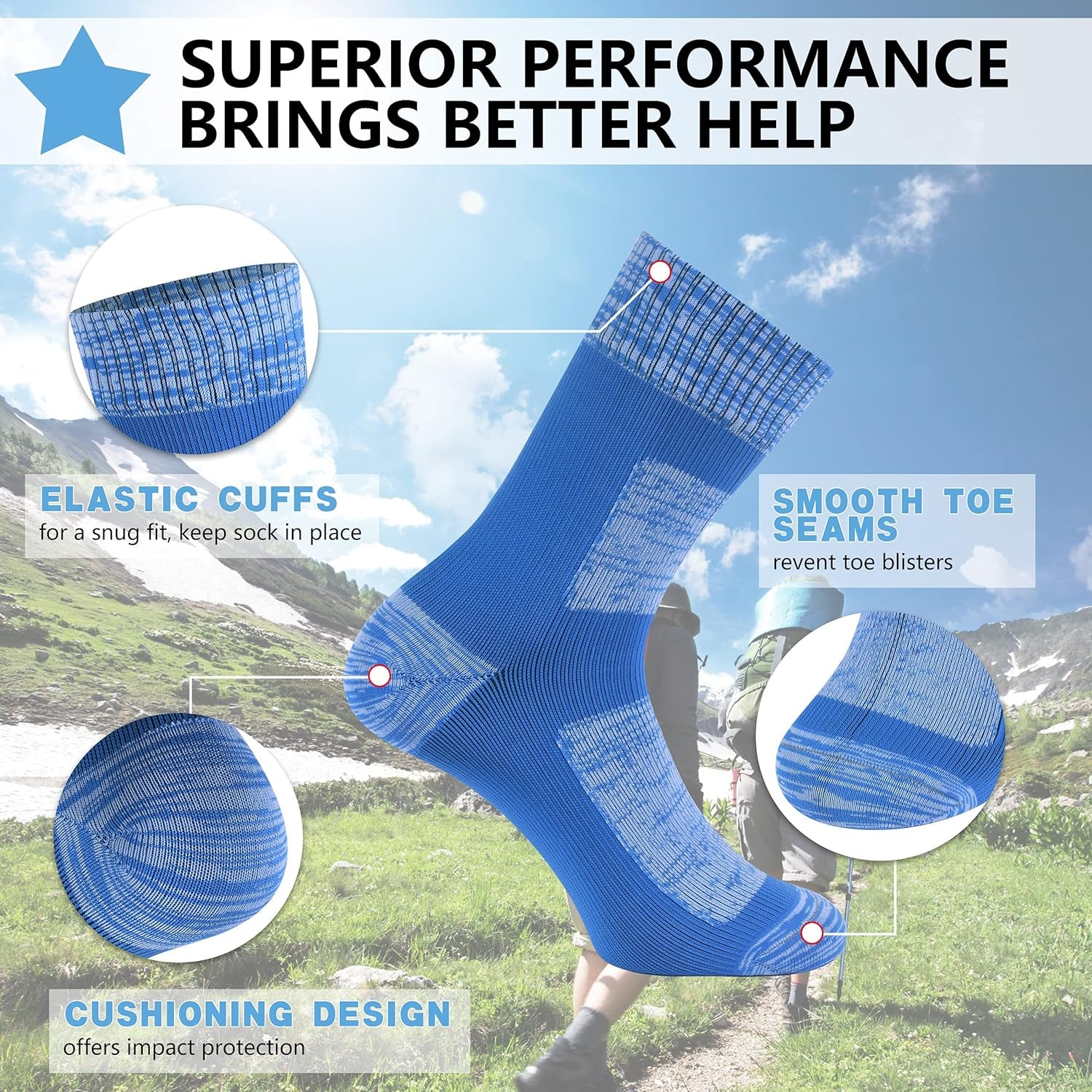 Waterproof Socks Neoprene Unisex Breathable Outdoor Sports Hiking Fishing Wading Crew/Ankle Socks