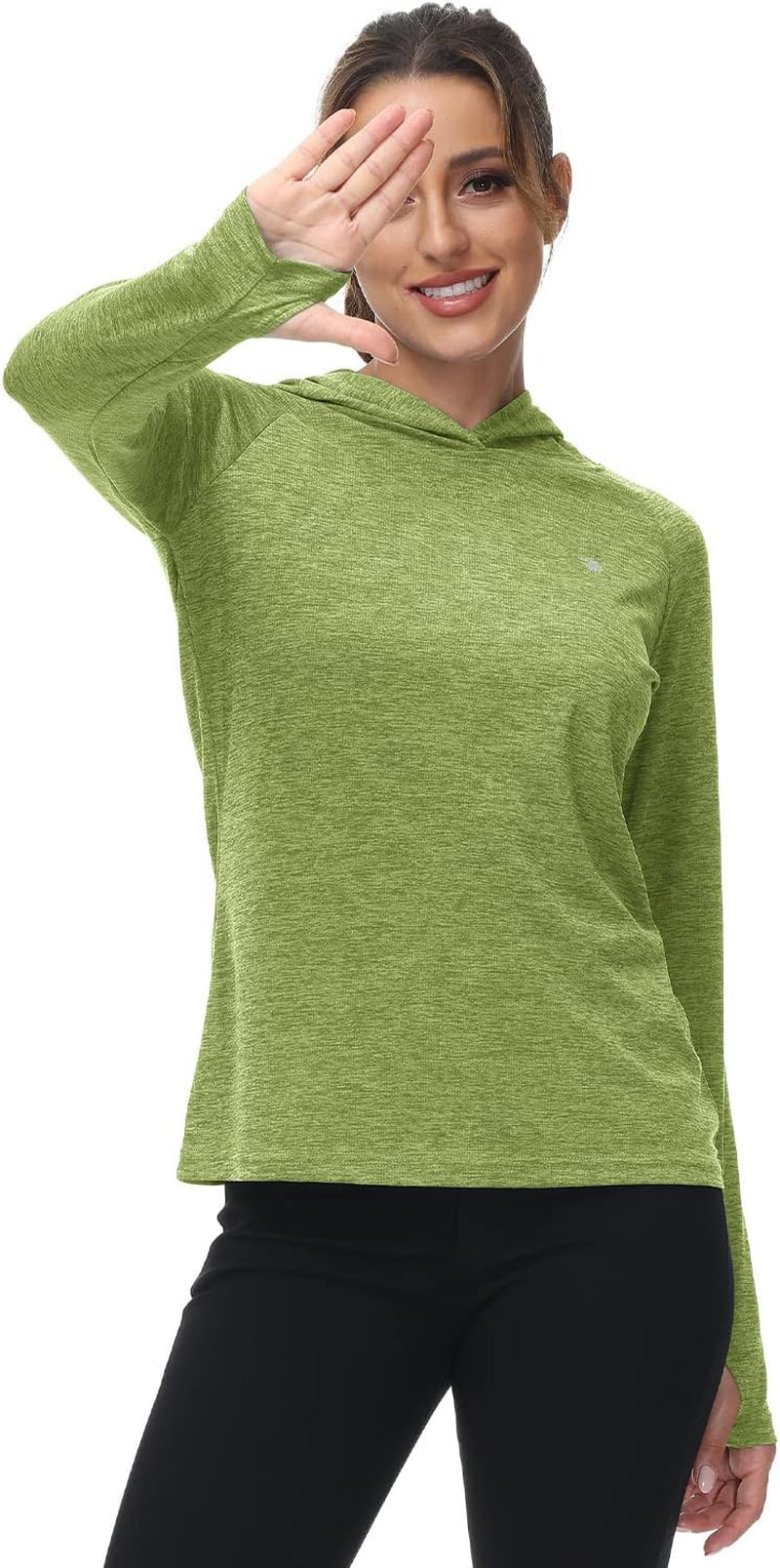Women'S UPF 50+ Sun Protection Hoodie Shirt Long Sleeve Lightweight Quick Dry Running Fishing Hiking Shirt