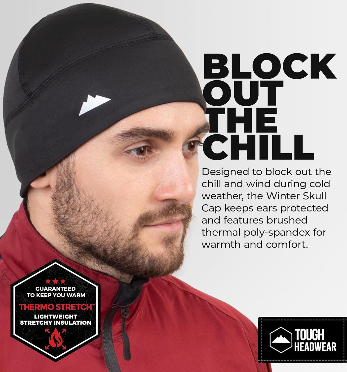 Skull Cap for Men-Motorcycle Head Cap,Sweat Caps for Men, Skull Cap Helmet Liner,Running Beanie Parent