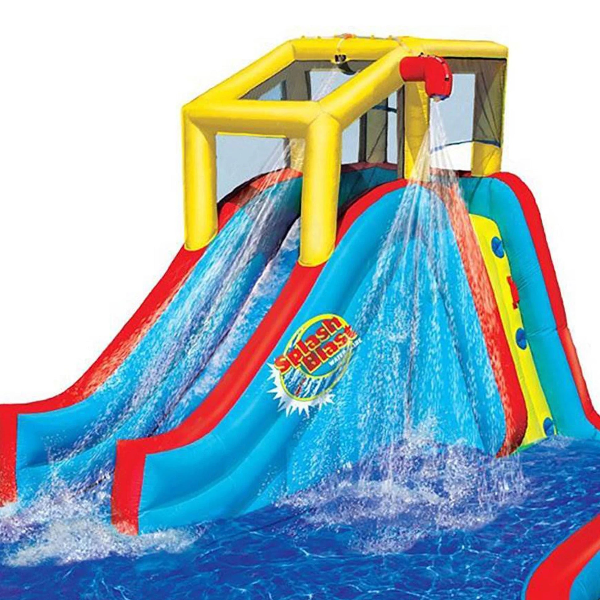 Slide N Soak Inflatable Outdoor Kids Splash Pool Water Park, Ages 5+