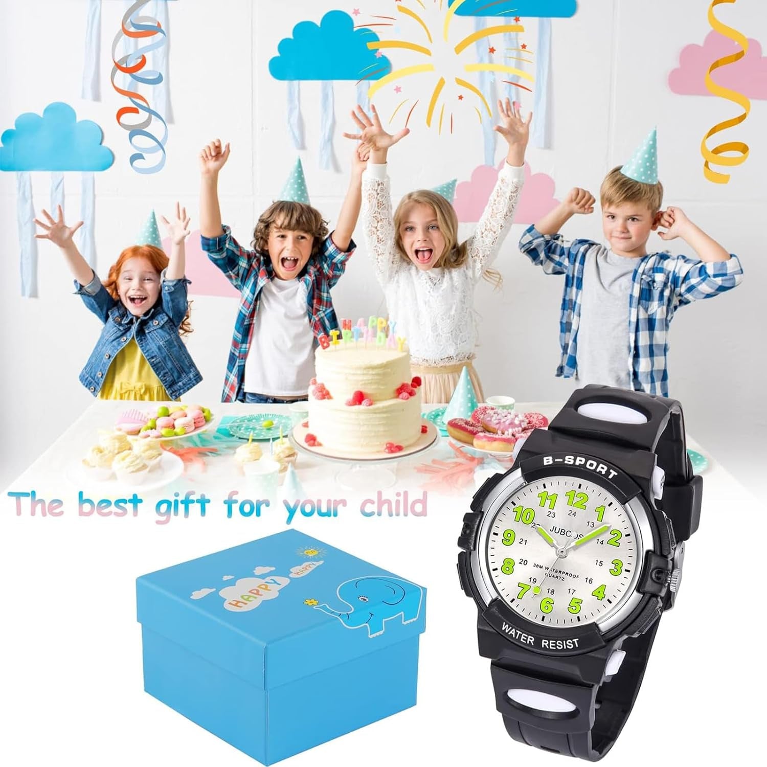 Kids Analog Watch, Childrens Waterproof Quartz Watch for 5-14 Years Old Boys Girls Time Teaching Sports Outdoor Wirstwatch