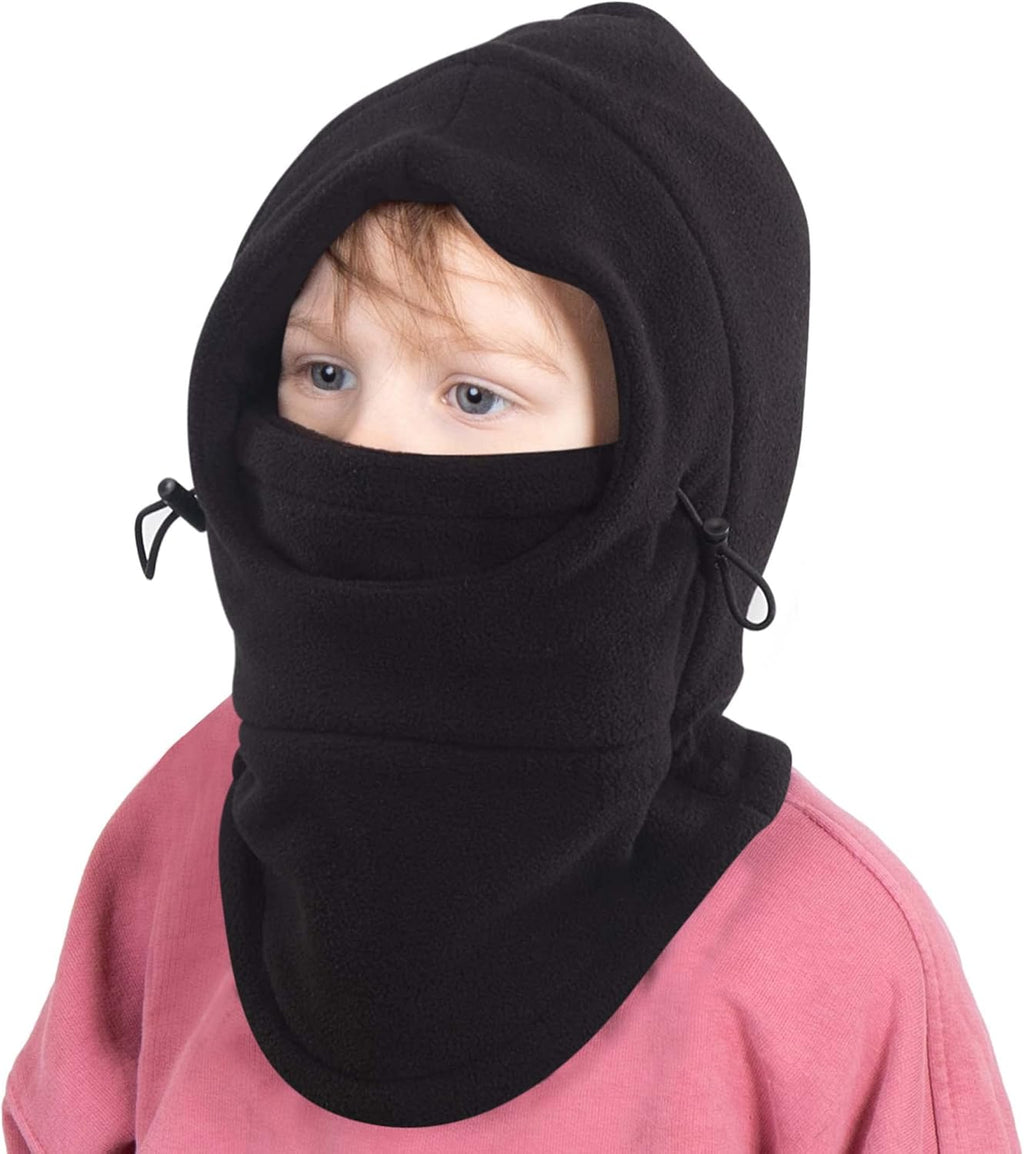 Kids Winter Hat with Mask - Ski Mask for Kids - Ninja Kids Balaclava & Winter Face Mask for Kids W/Hood - Toddler Balaclava