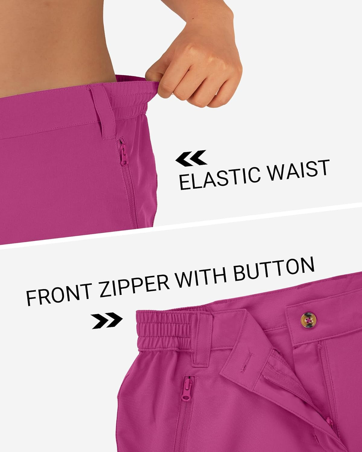 Women'S Hiking Shorts Stretch Lightweight Golf Shorts Quick Dry UPF 50+ 5 Inch Cargo Short for Camping