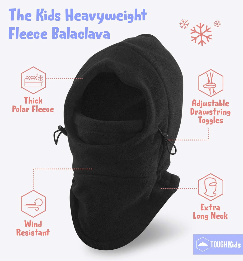 Kids Winter Hat with Mask - Ski Mask for Kids - Ninja Kids Balaclava & Winter Face Mask for Kids W/Hood - Toddler Balaclava