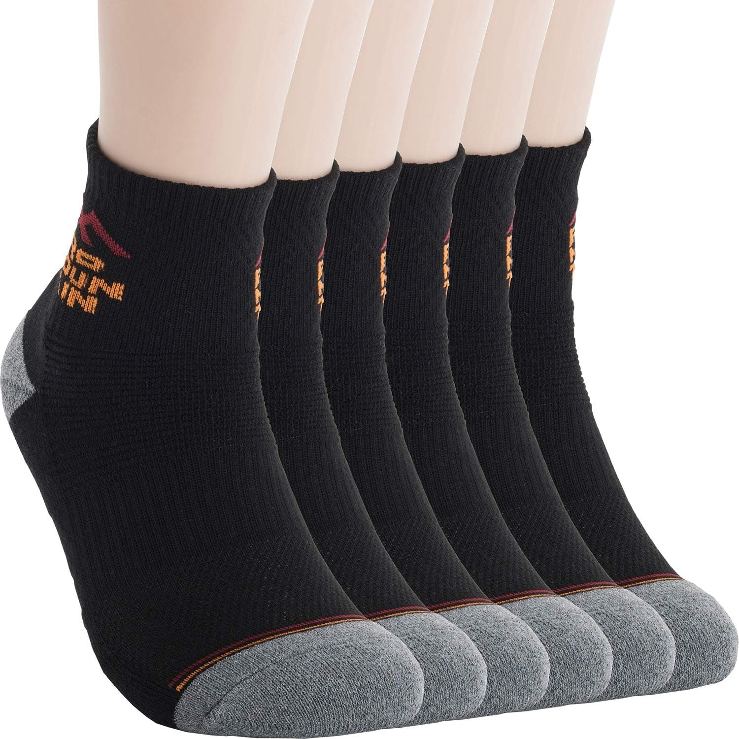 Wide Toe Box for Health Cotton Compression Ankle Socks Athletic Hiking Mesh Quarter Length