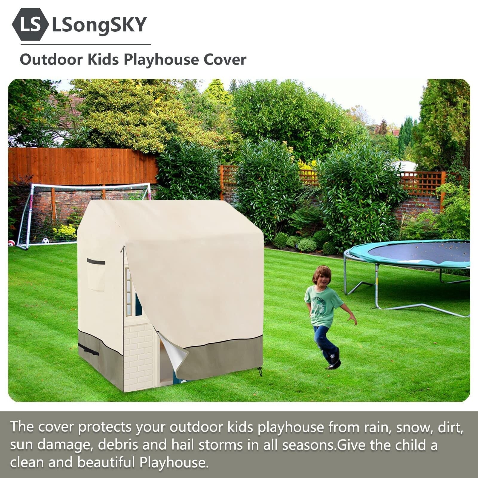 Outdoor Kids' Playhouse Cover,100% Waterproof Heavy Duty Outdoor Playhouse Co...