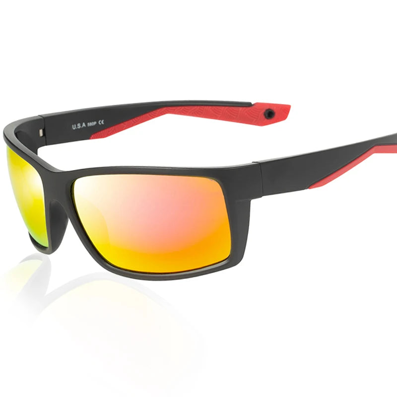 New Square Sunglasses for Men Outdoor Windproof Cycling Glasses Reefton Polarized Eyeglasses Men Oculos UV400